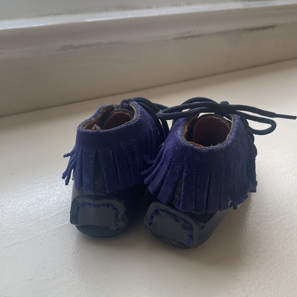 Luccini Patent Leather Seude Boys Booties Shoes - Picture 3 of 6